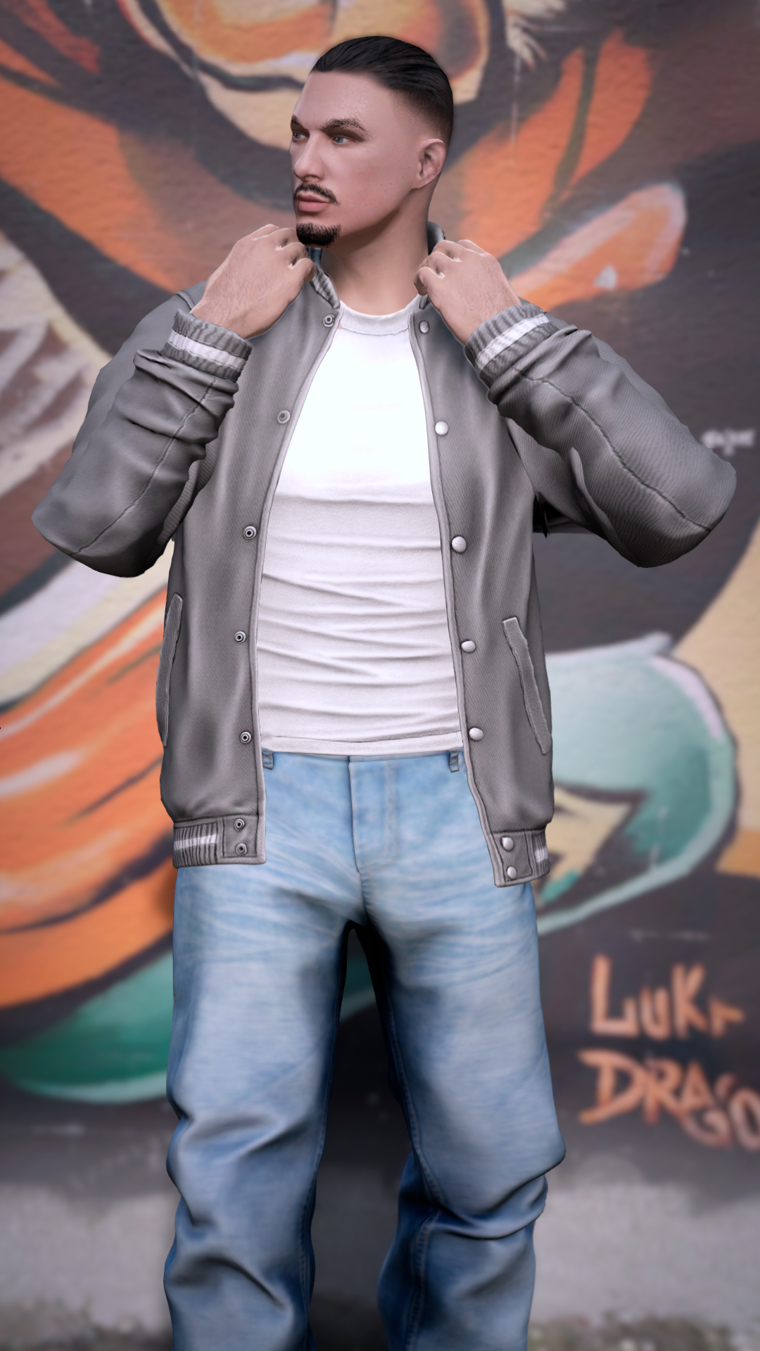 Thumbnail of Retro Bomber Jacket in Gray