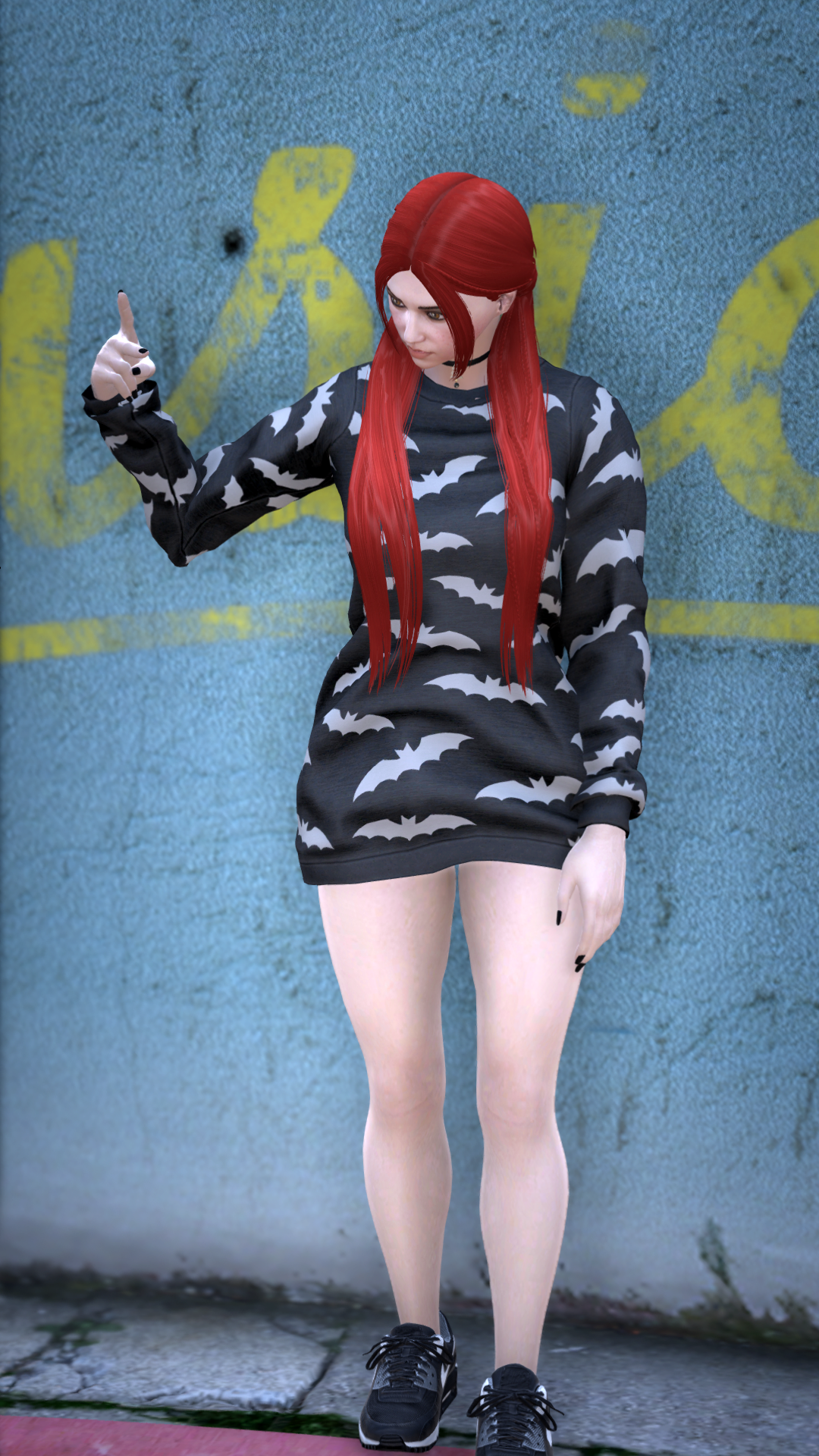 Thumbnail of Cozy Grunge Sweater in Bats-B