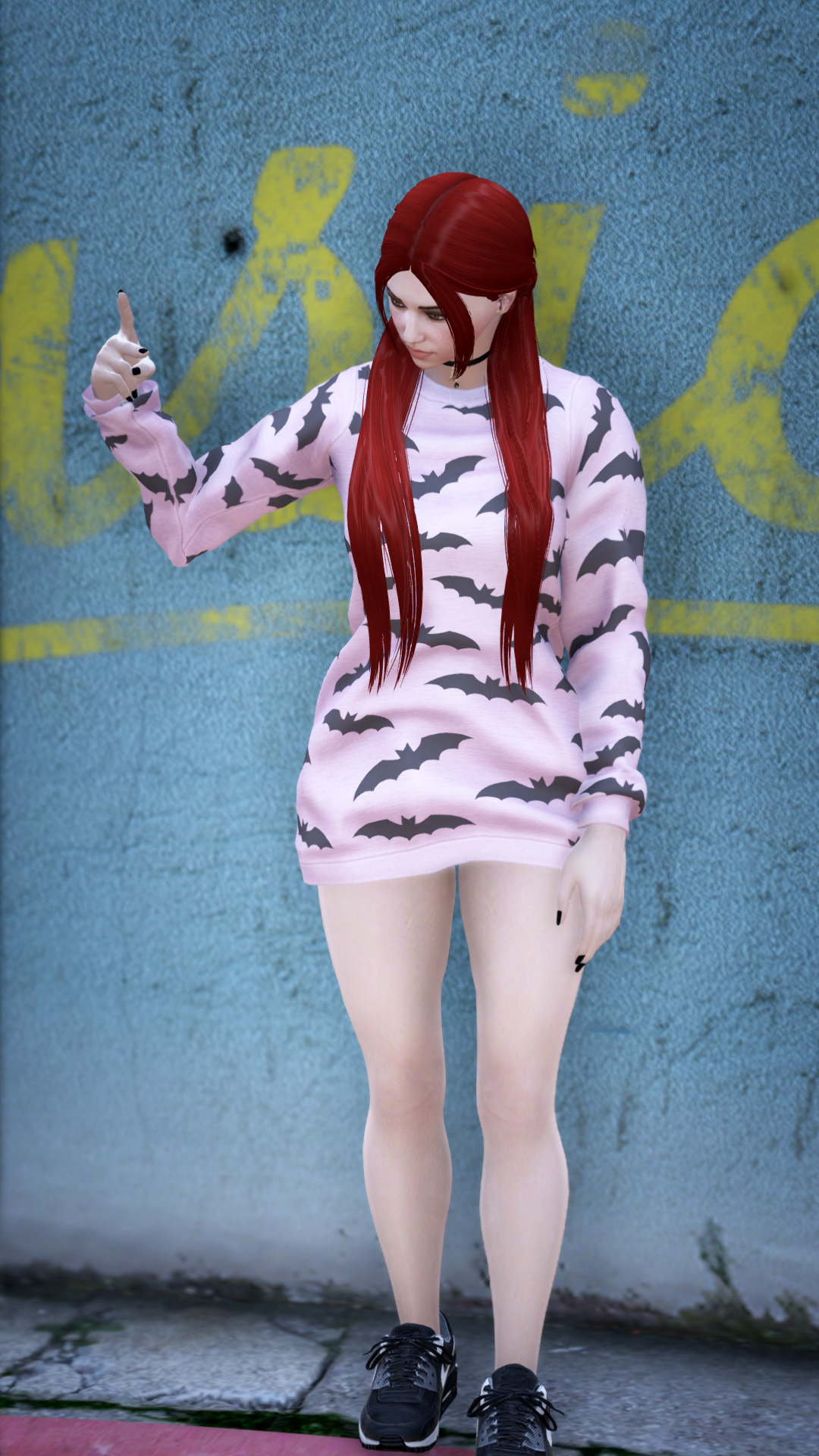 Thumbnail of Cozy Grunge Sweater in Bats-P