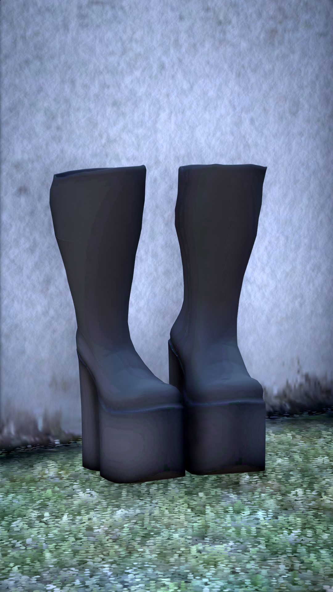 Block Heel Platform Boots