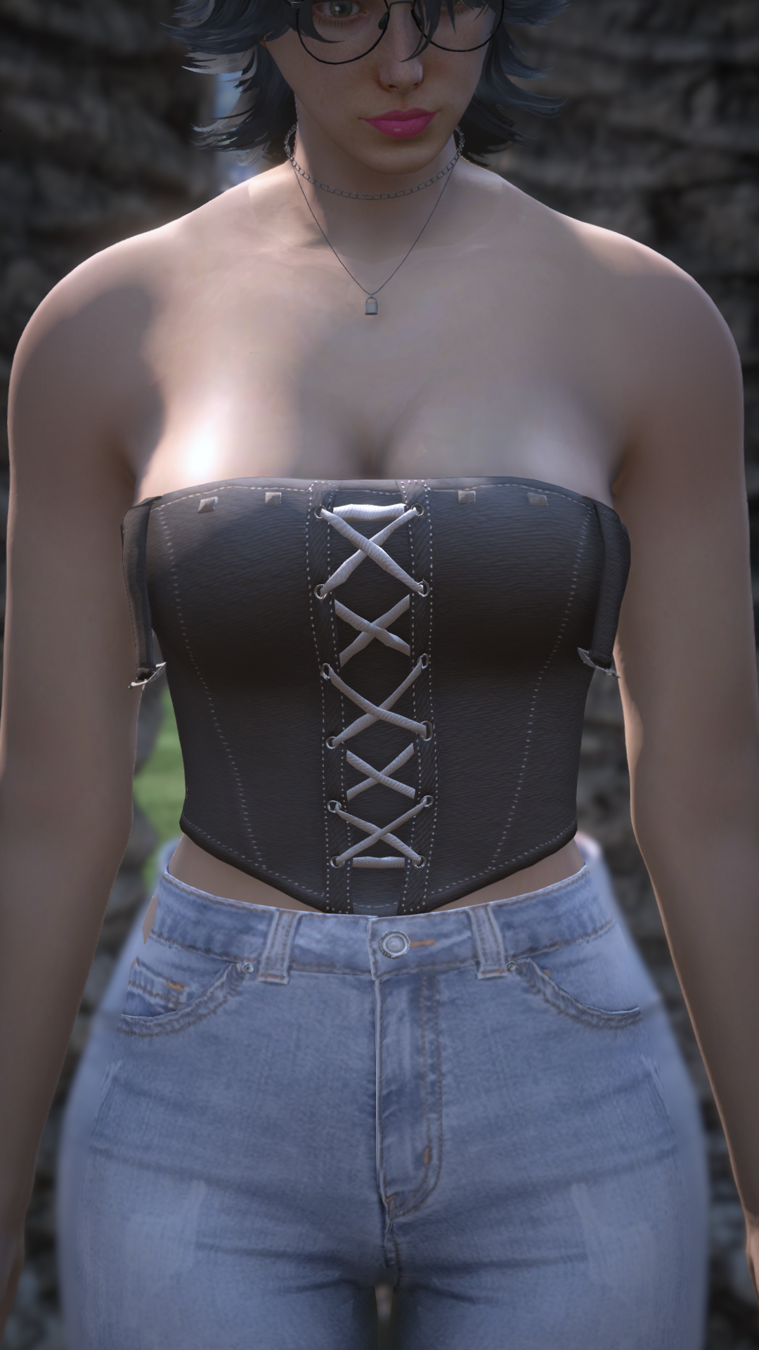Lace-Up Corset Top