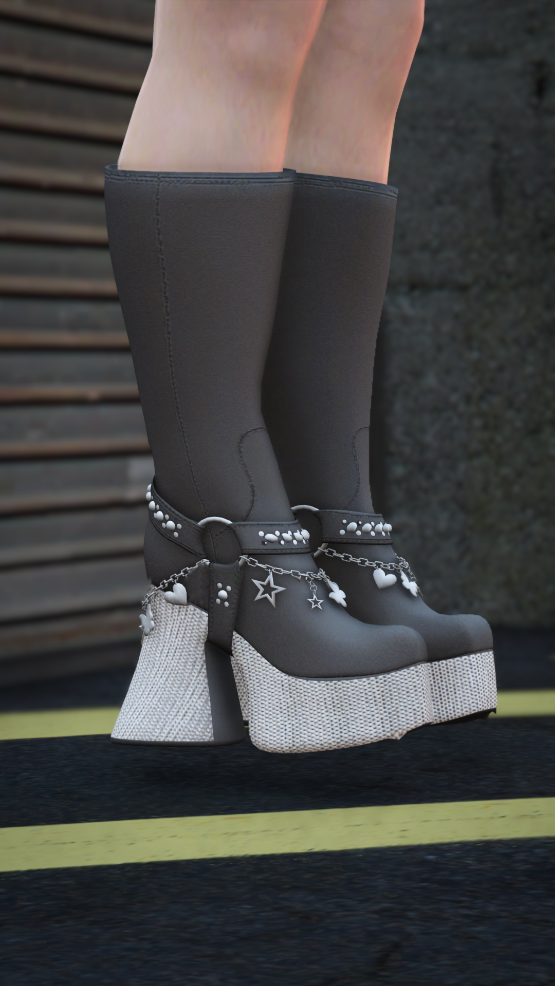 Thumbnail of Charmed Platform Boots in Black