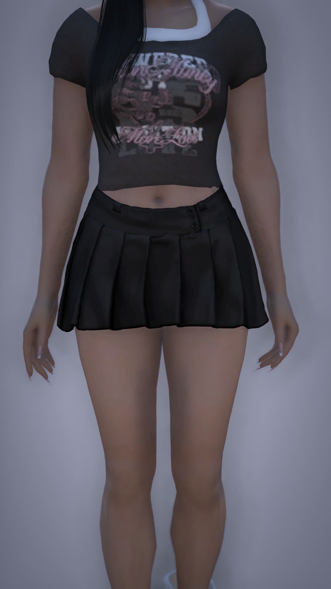 Campus Pleated Mini Skirt