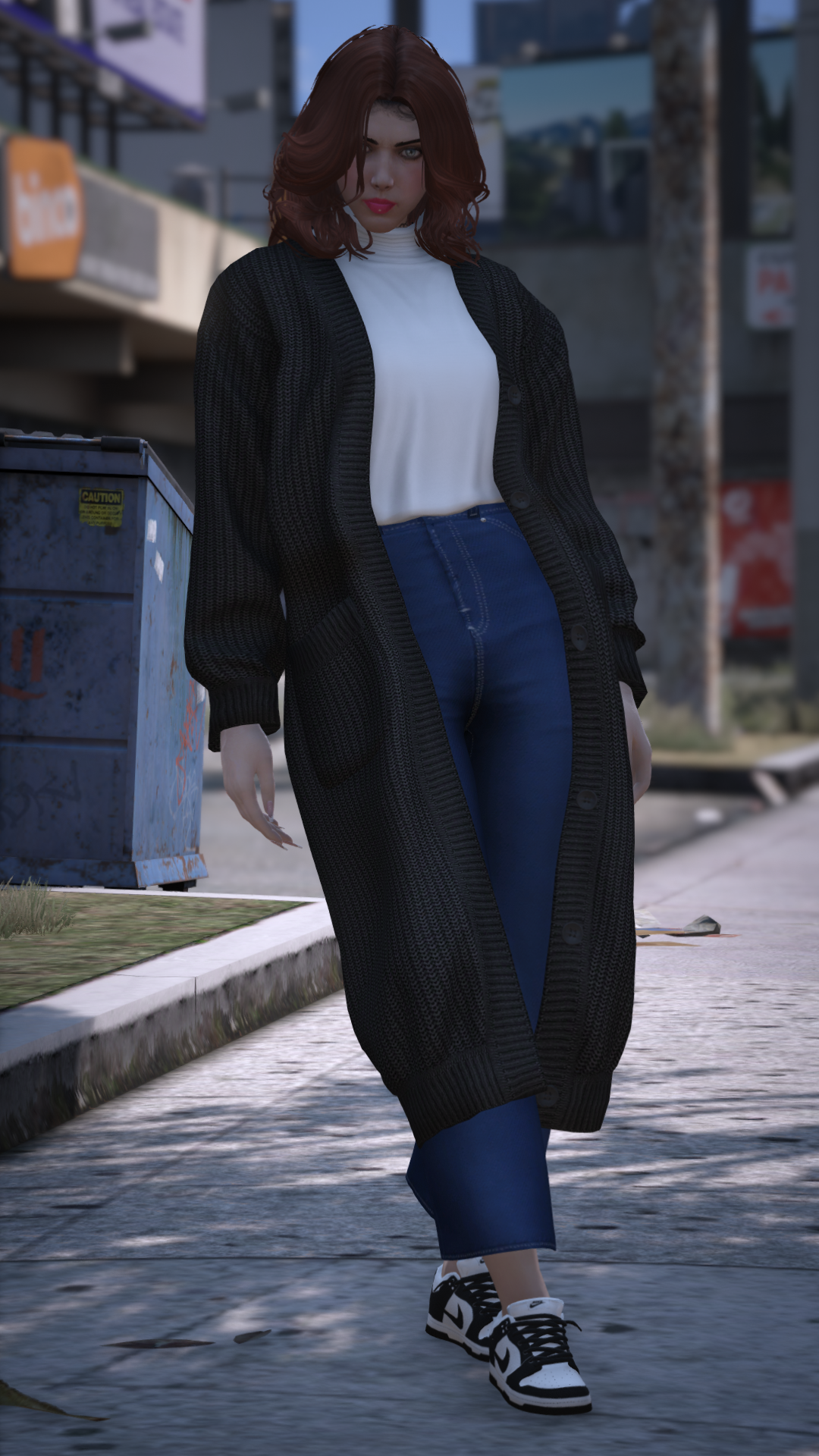 Thumbnail of Long cardigan & Turtleneck T-Shirt in Black