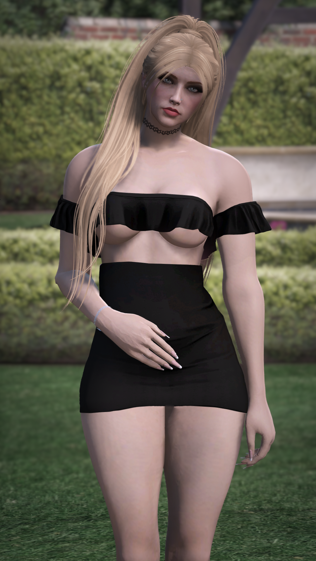 Thumbnail of Two-piece mini dress in Black