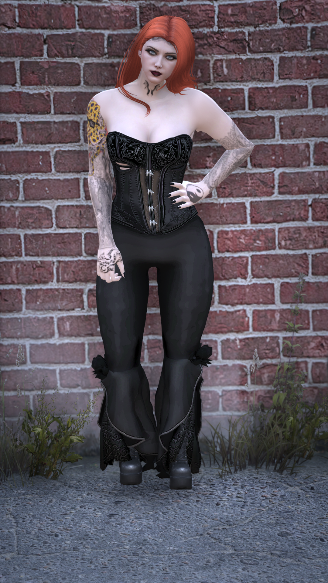 Thumbnail of Midnight Vibes Gothic Outfit in Black