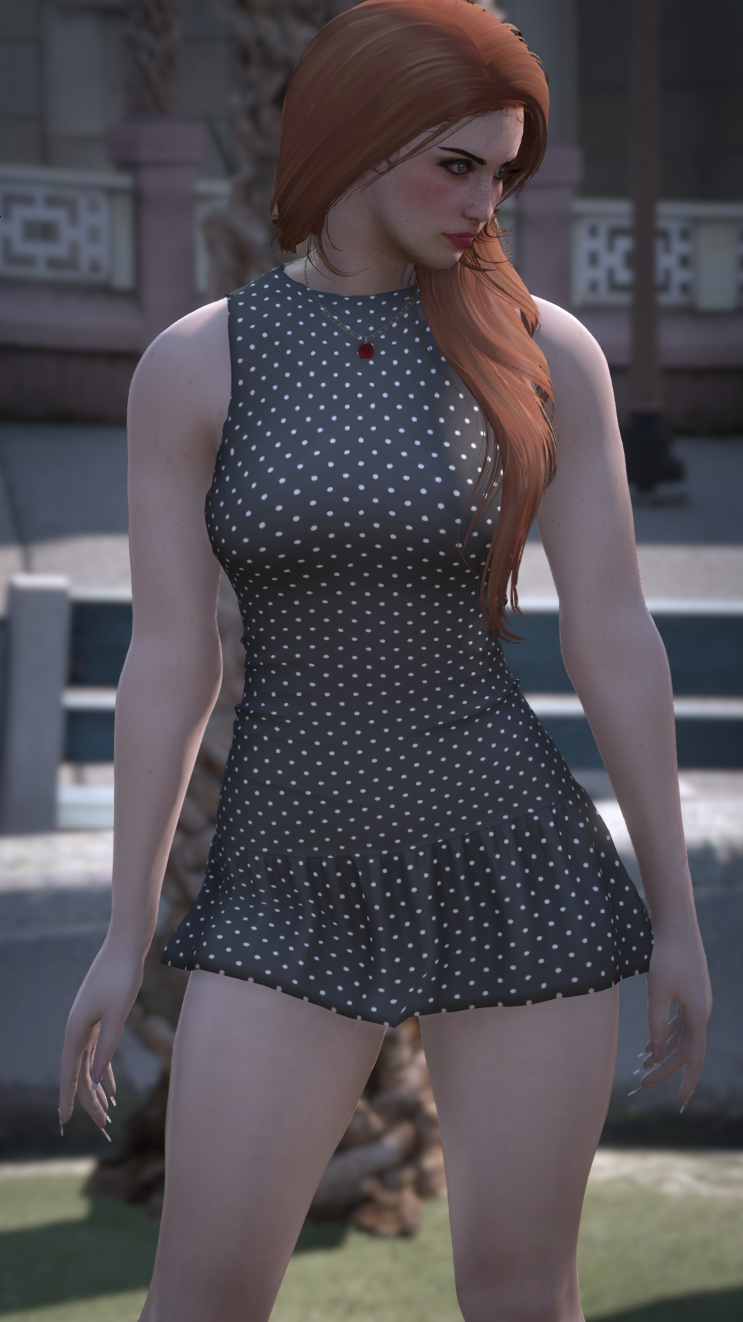 Mock Neck Mini Dress