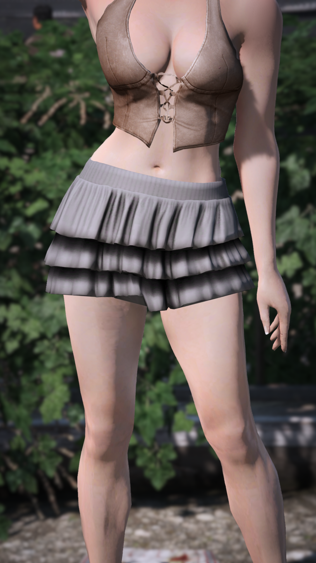 Thumbnail of Tiered Ruffle Miniskirt in Black