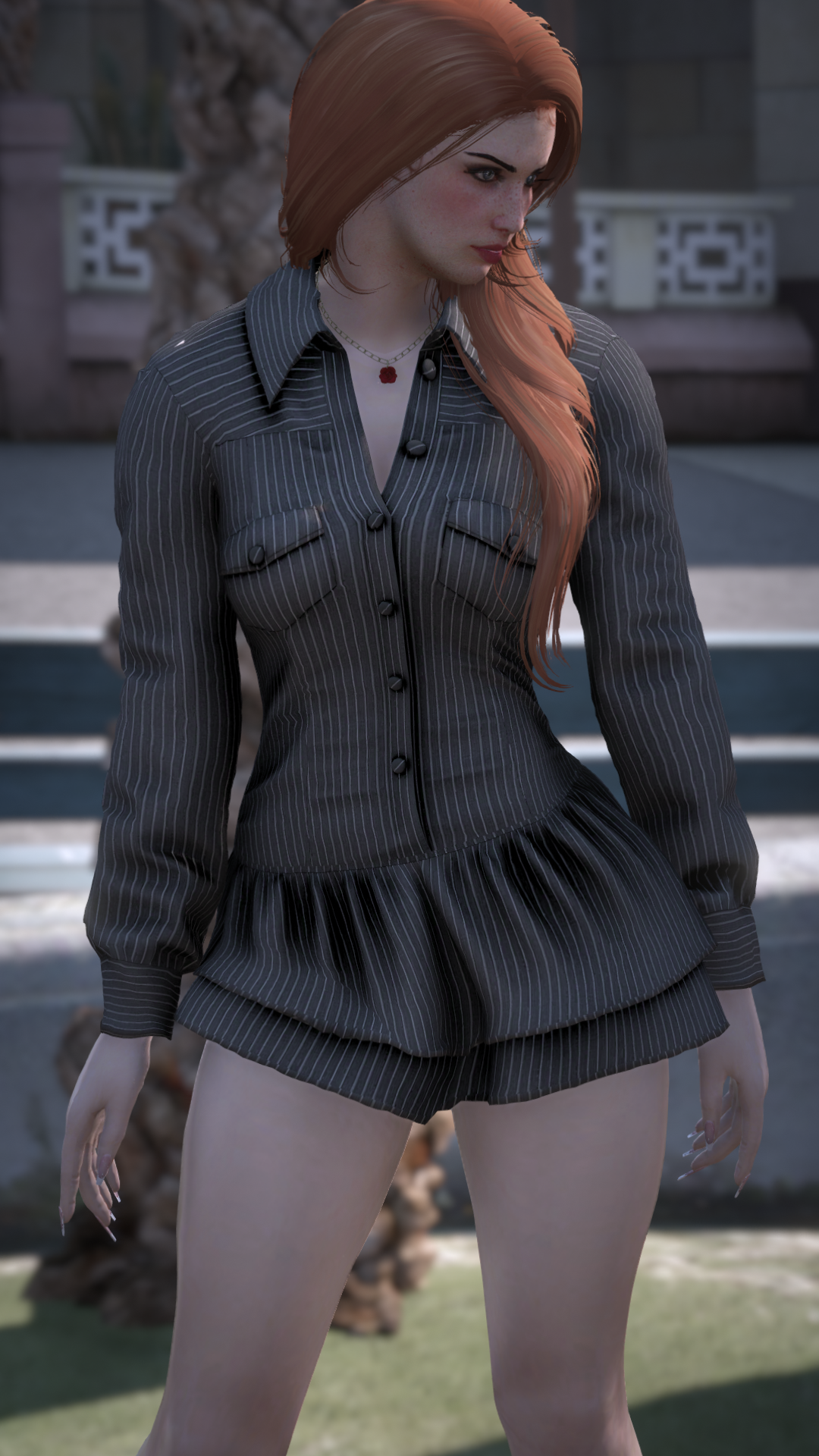 Thumbnail of Tiered Shirt Dress in Black