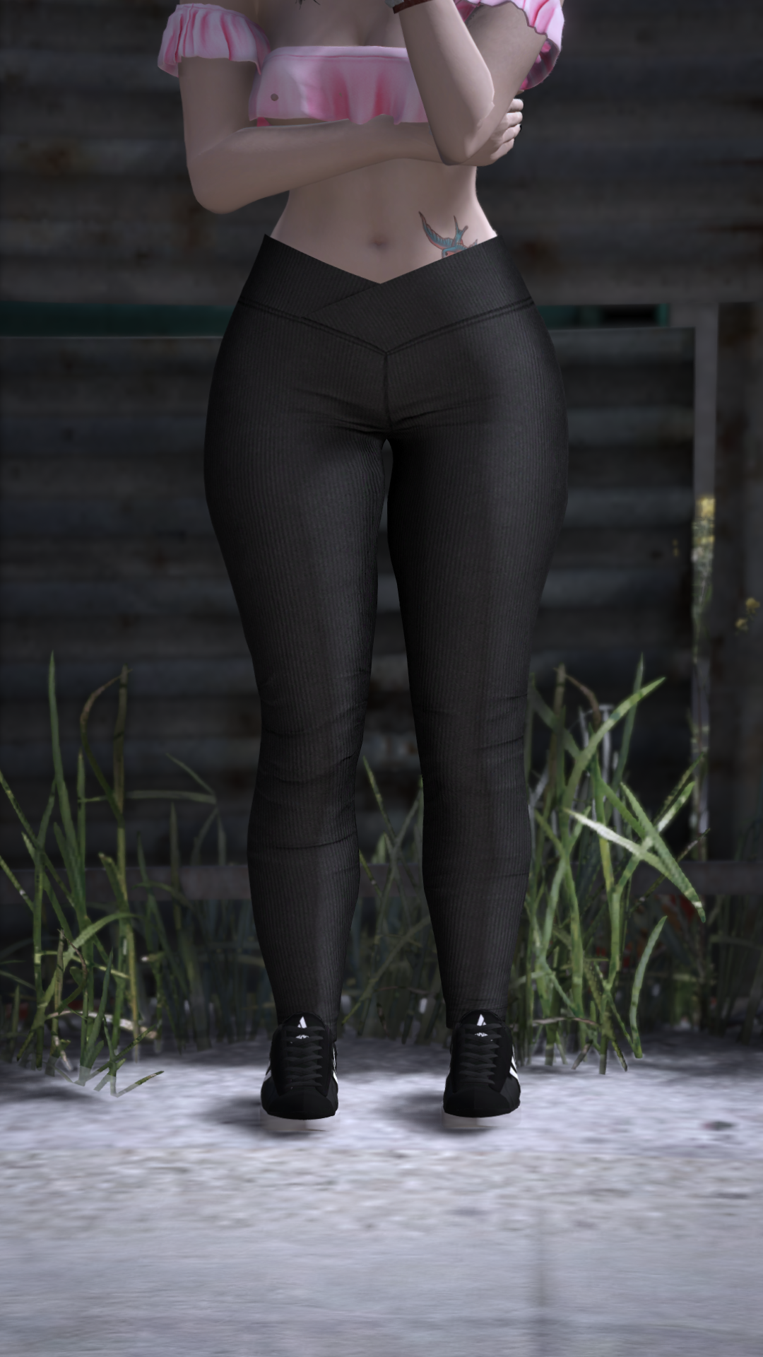Thumbnail of V-shaped leggings in Black