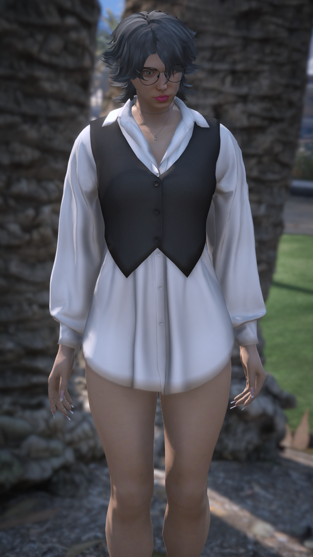 Thumbnail of Vest Shirt Dress in Black