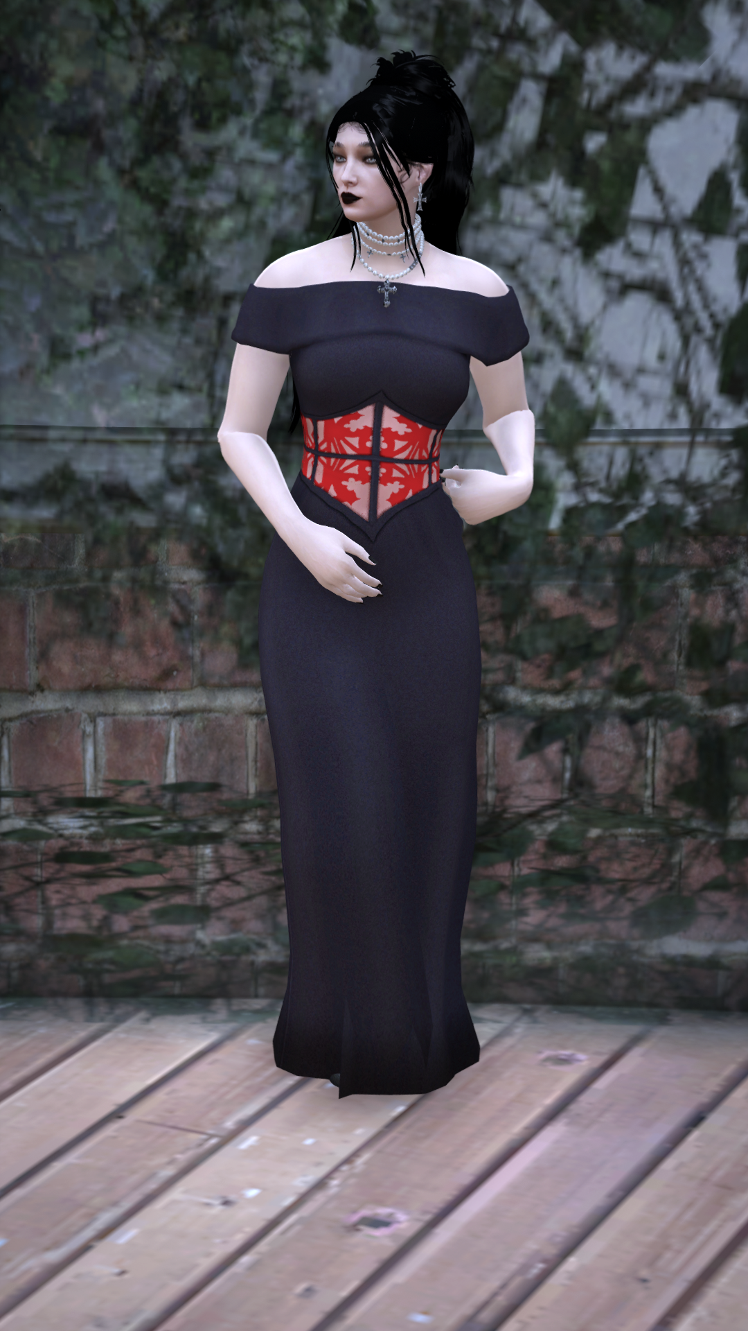 Thumbnail of Long Dress Corset in Black 2