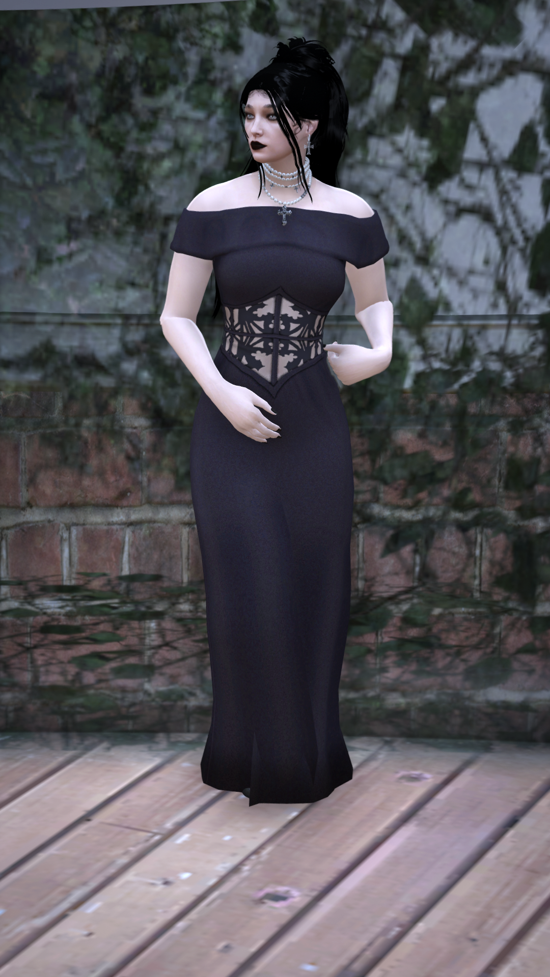 Thumbnail of Long Dress Corset in Black 3