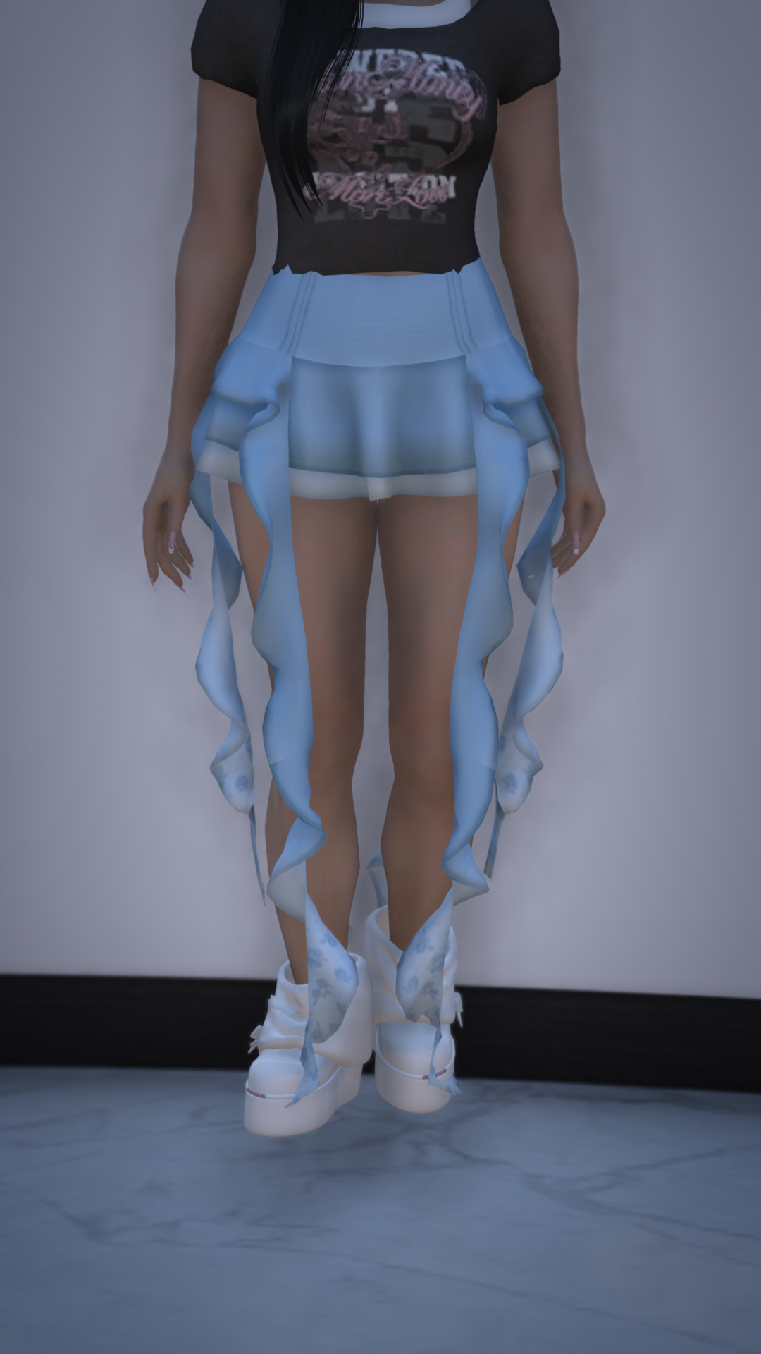Thumbnail of Cascade Ribbon Mini Skirt in Blue