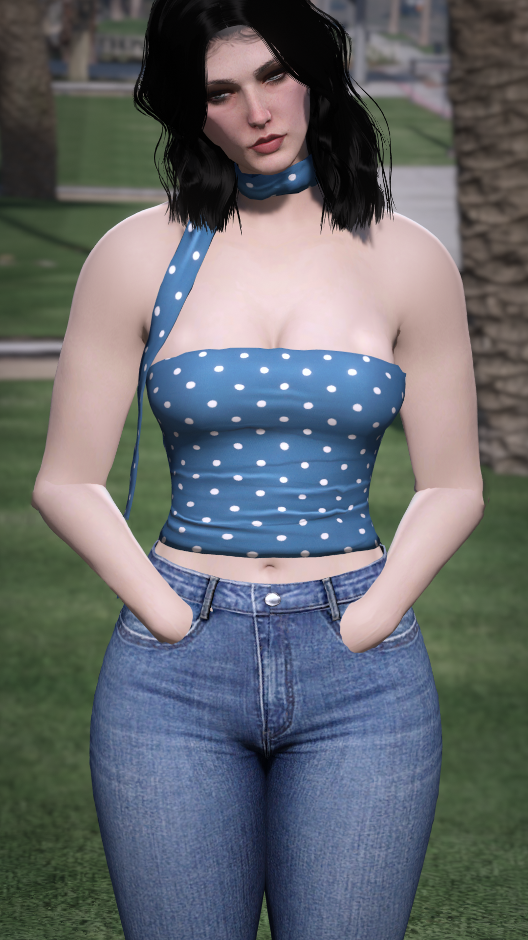 Thumbnail of Choker Tube Top in Blue