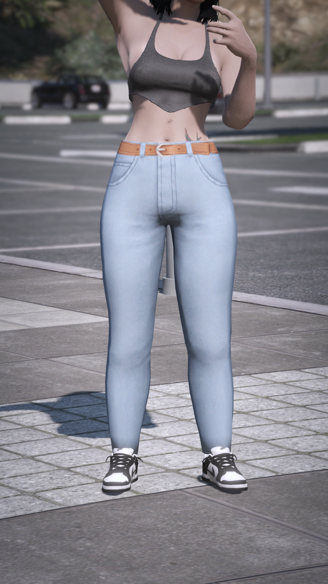 Thumbnail of High-Waist Jeans in Blue