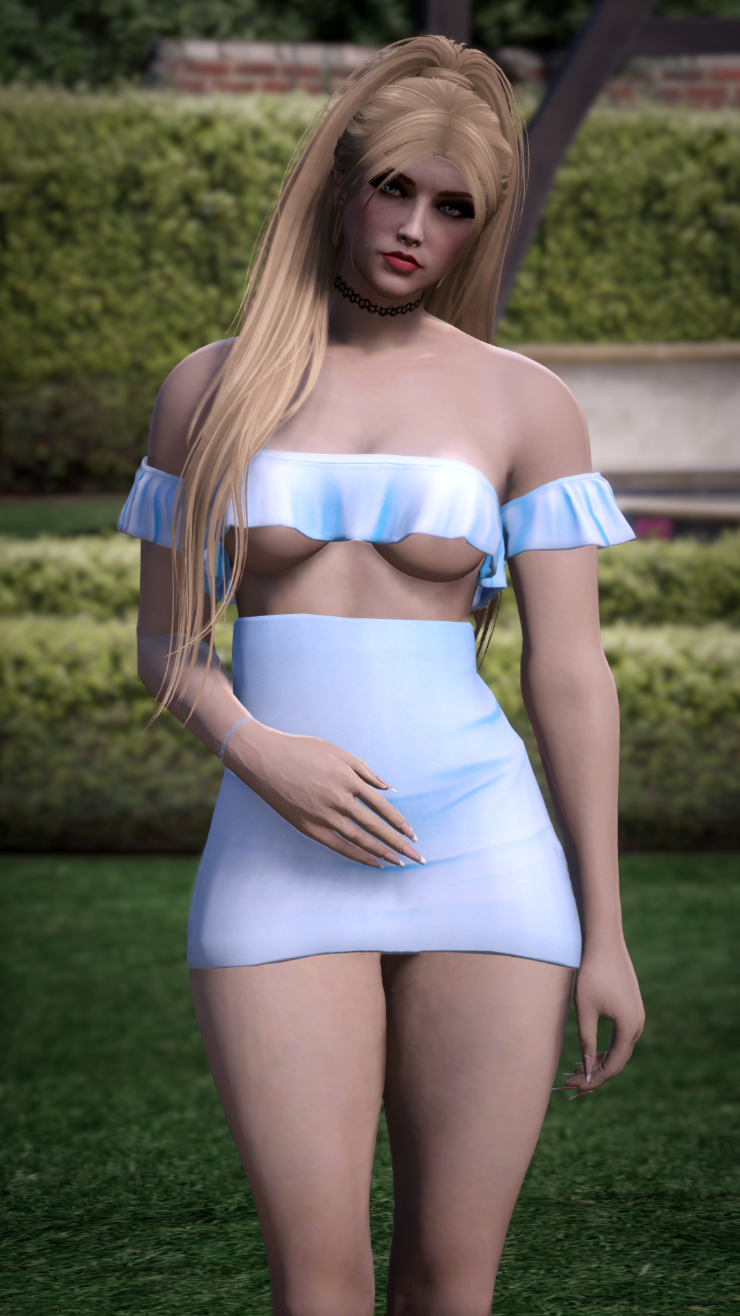 Thumbnail of Two-piece mini dress in Blue