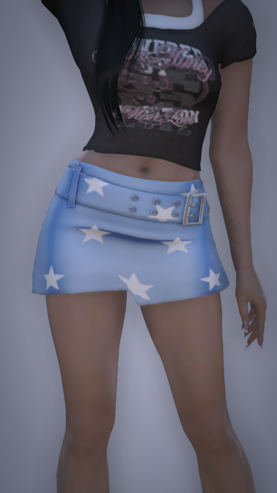 Thumbnail of Star Belt Micro Skirt in Blue