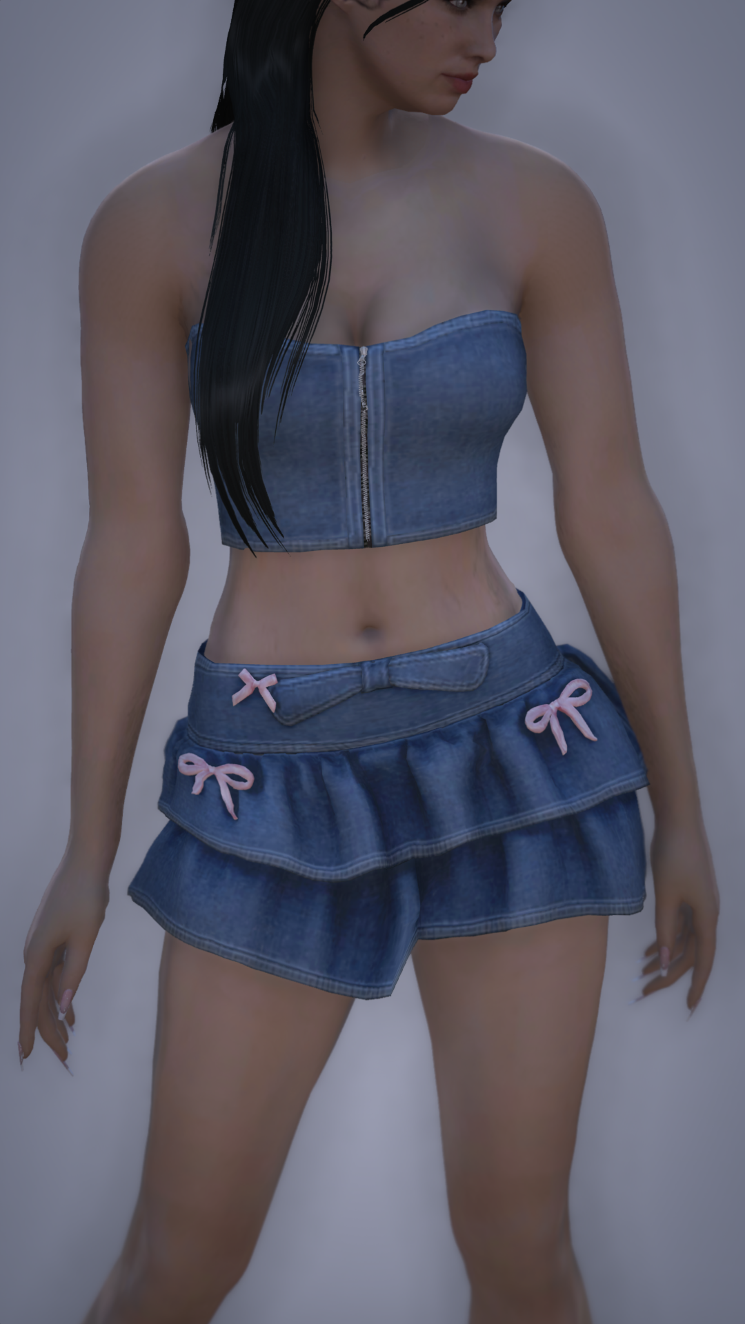 Thumbnail of Ribbon Corset & Ruffle Skirt in Blue