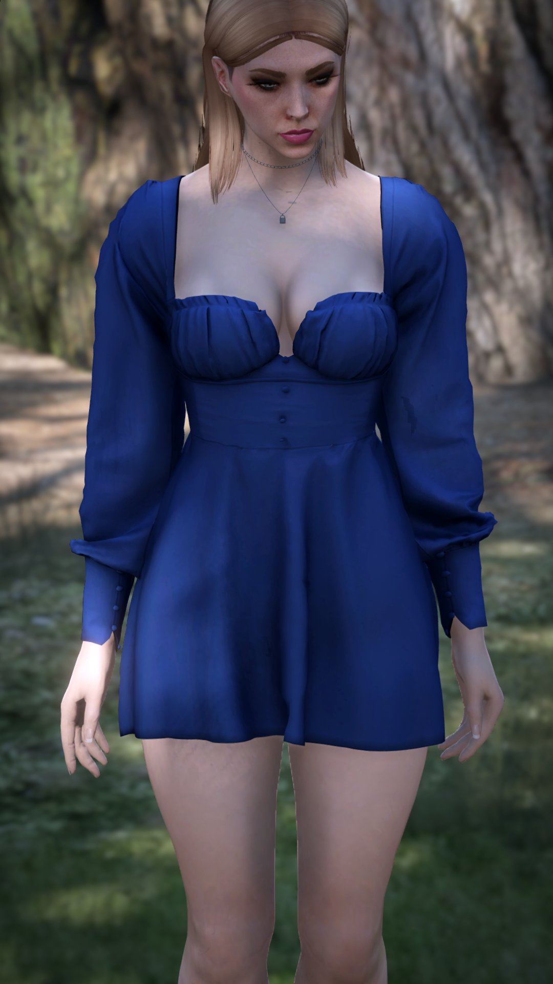 Thumbnail of Ruched Bust Mini Dress in Blue