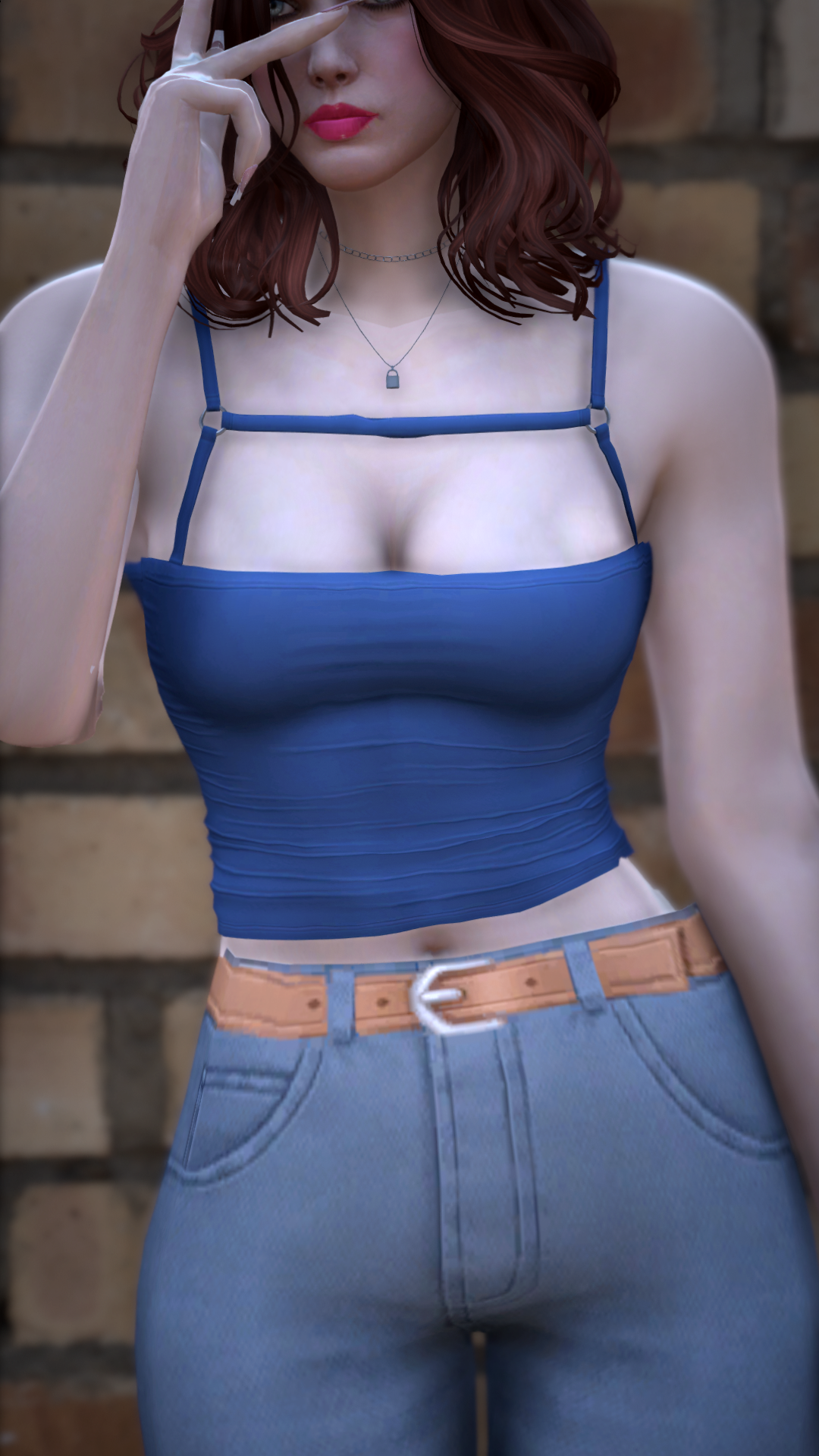 Thumbnail of Strappy Crop Top in Blue