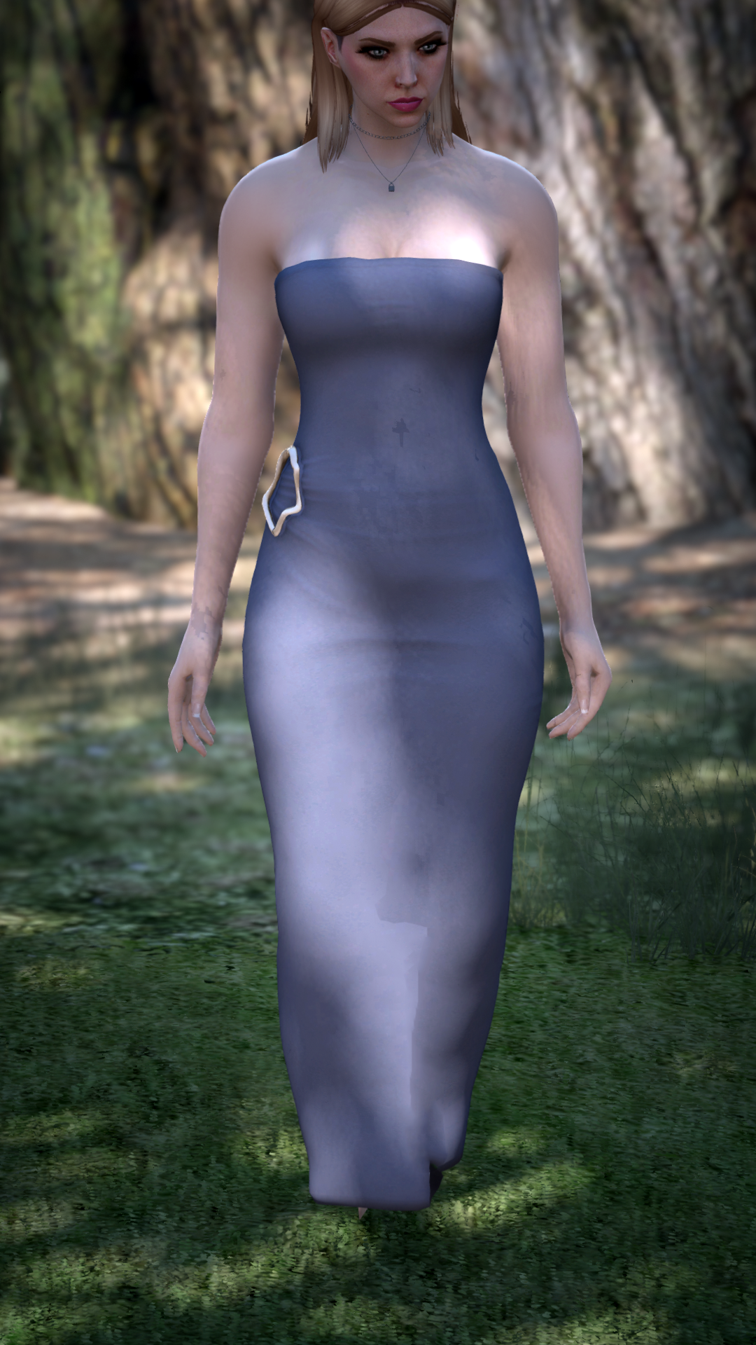Thumbnail of Strapless Maxi Dress in Blue