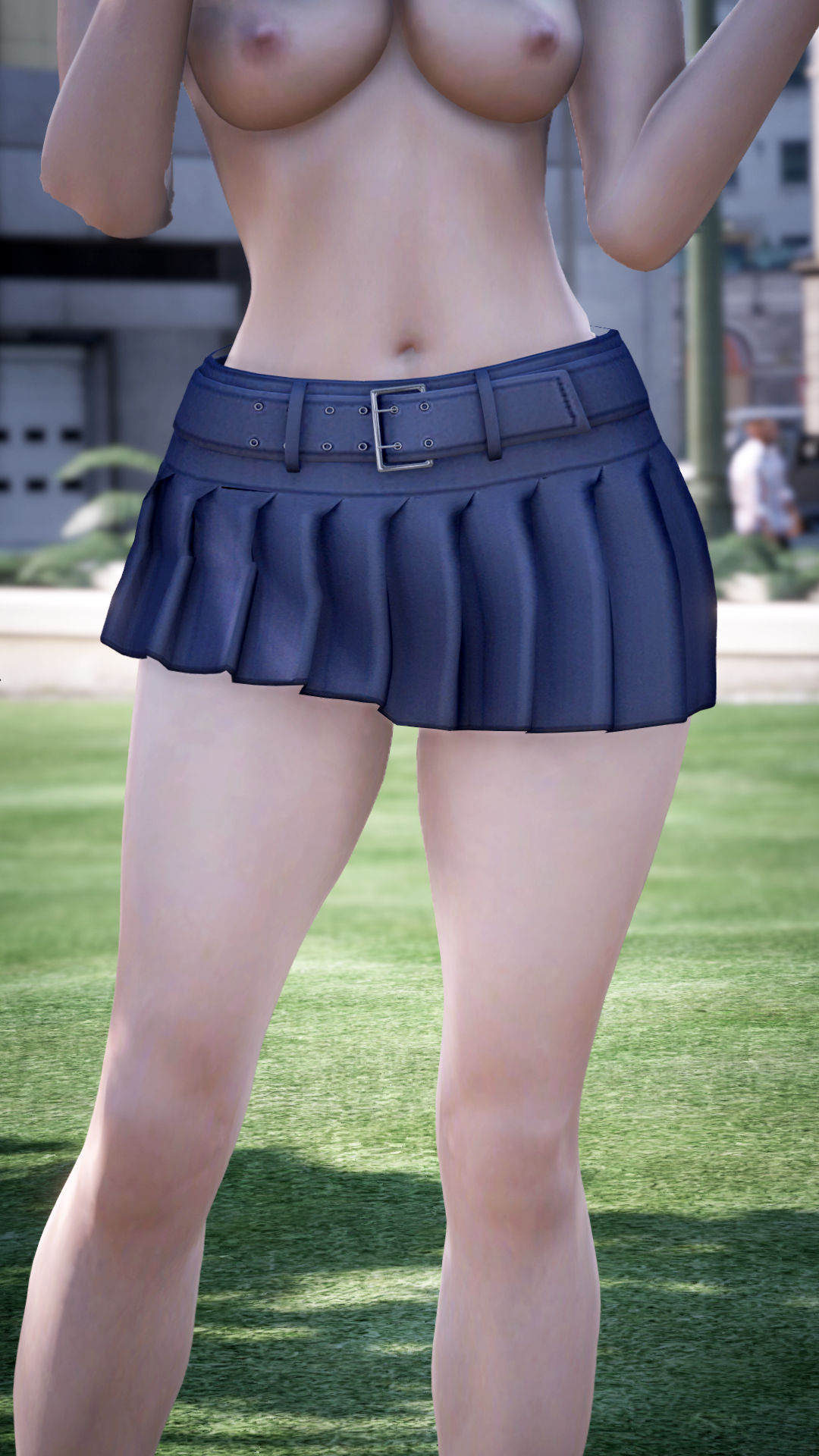 Thumbnail of Schoolgirl Style Plaid Skirt in Blue
