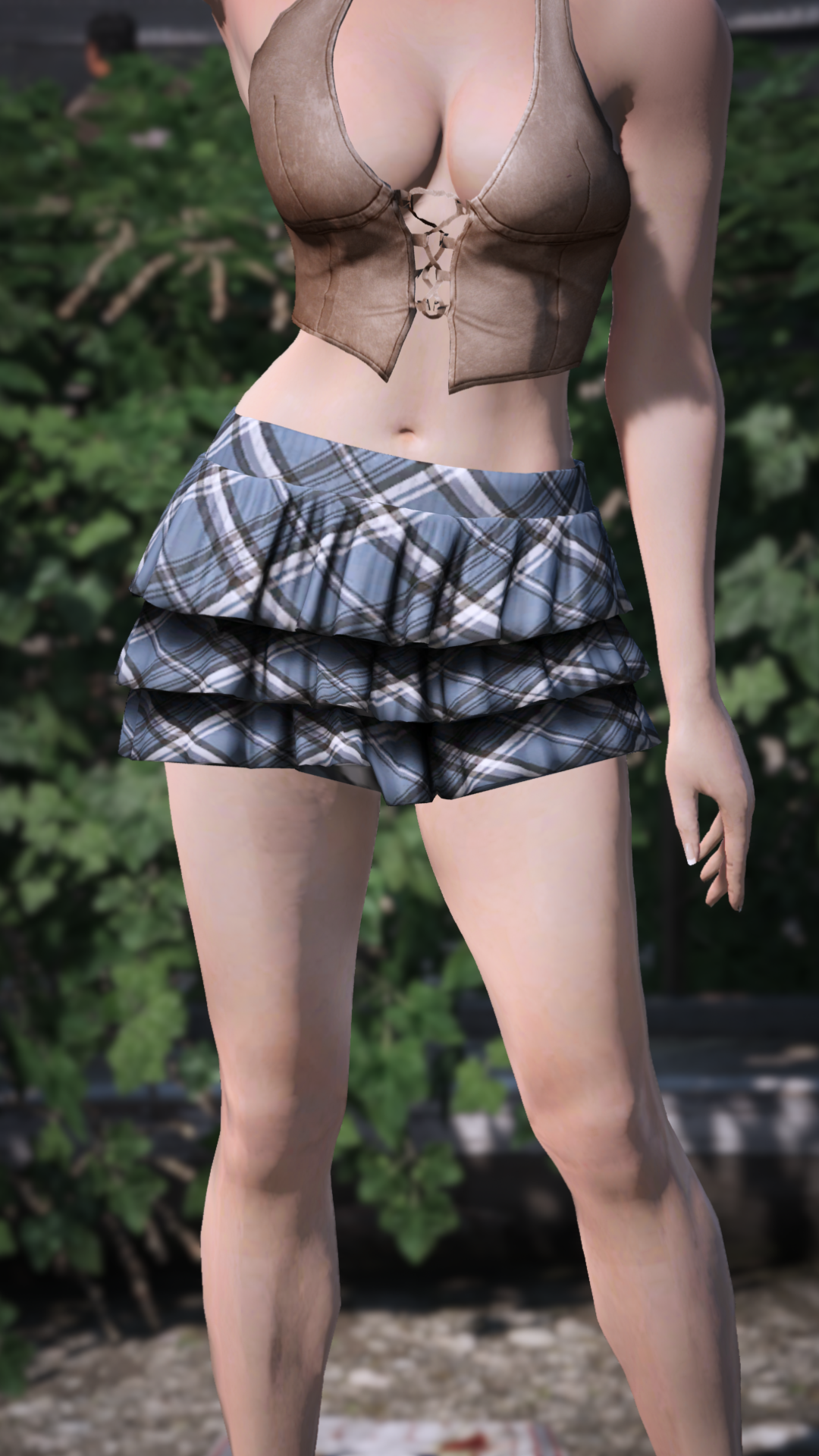 Thumbnail of Tiered Ruffle Miniskirt in Blue