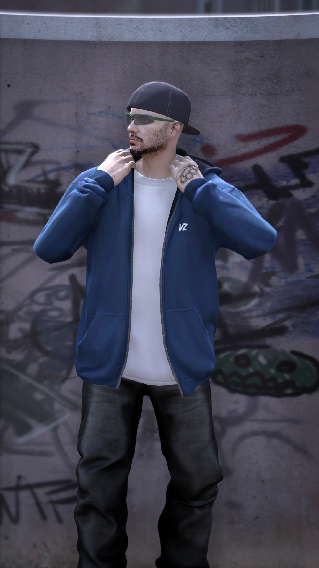 Thumbnail of Vibez Zip Hoodie in Blue