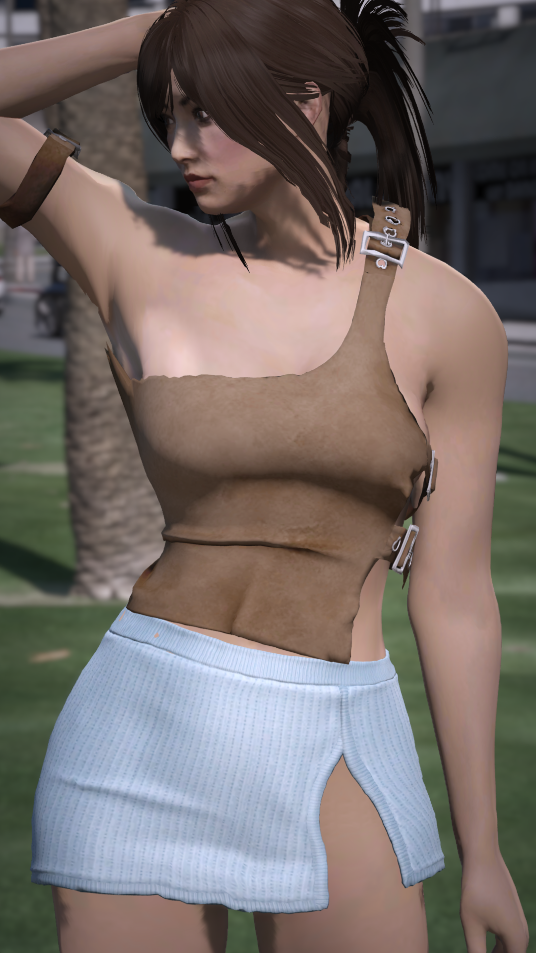 Thumbnail of Buckle Strap Top in Brown