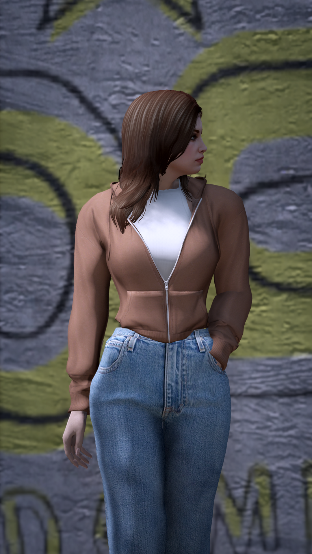 Thumbnail of Classic Zip-Up Hoodie in Brown