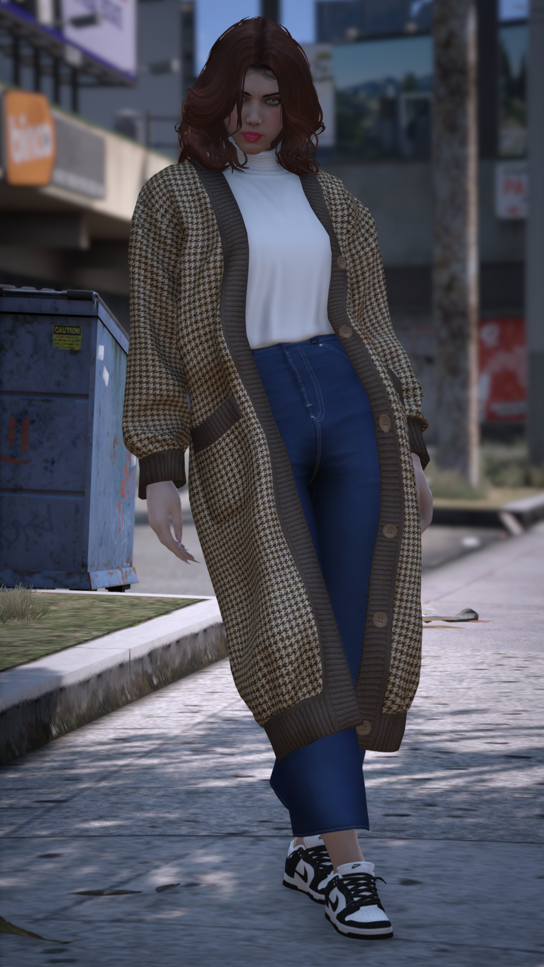 Thumbnail of Long cardigan & Turtleneck T-Shirt in Brown