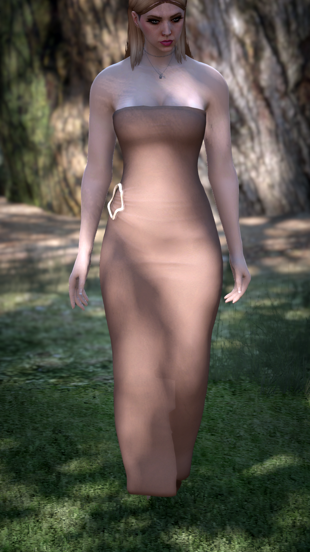 Thumbnail of Strapless Maxi Dress in Brown