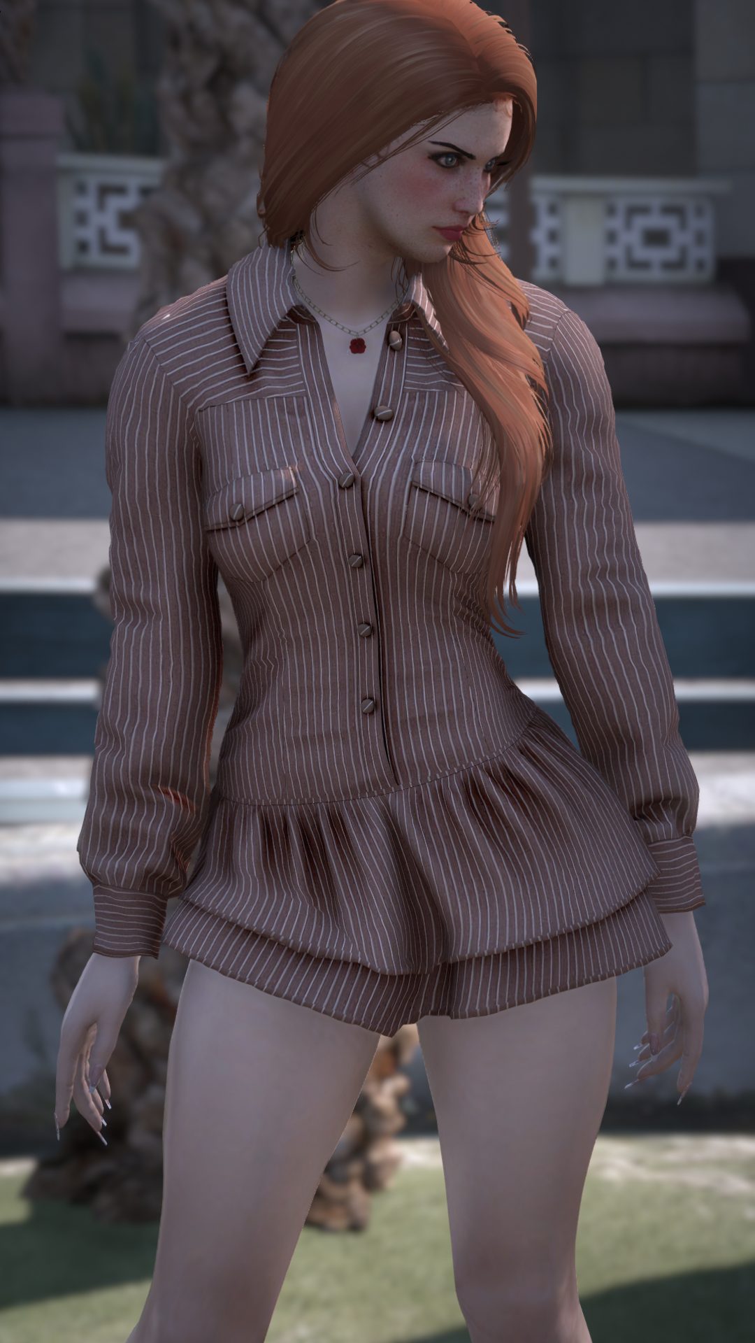 Tiered Shirt Dress