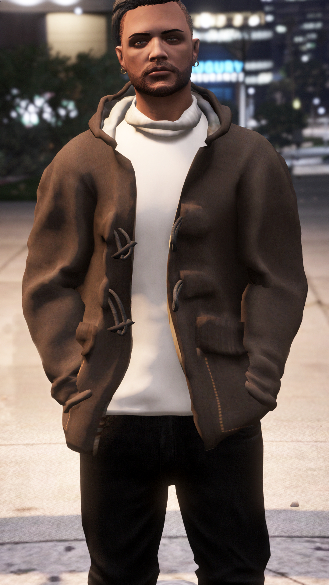 Thumbnail of Winter Coat & Sweater in Brown & White