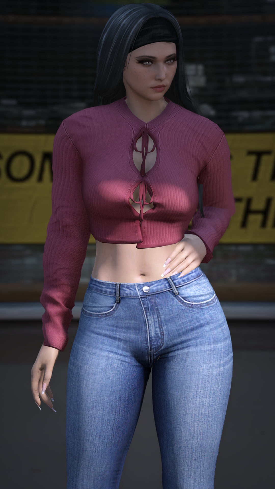 Thumbnail of Front Tie Cutout Crop Cardigan in Burgundy