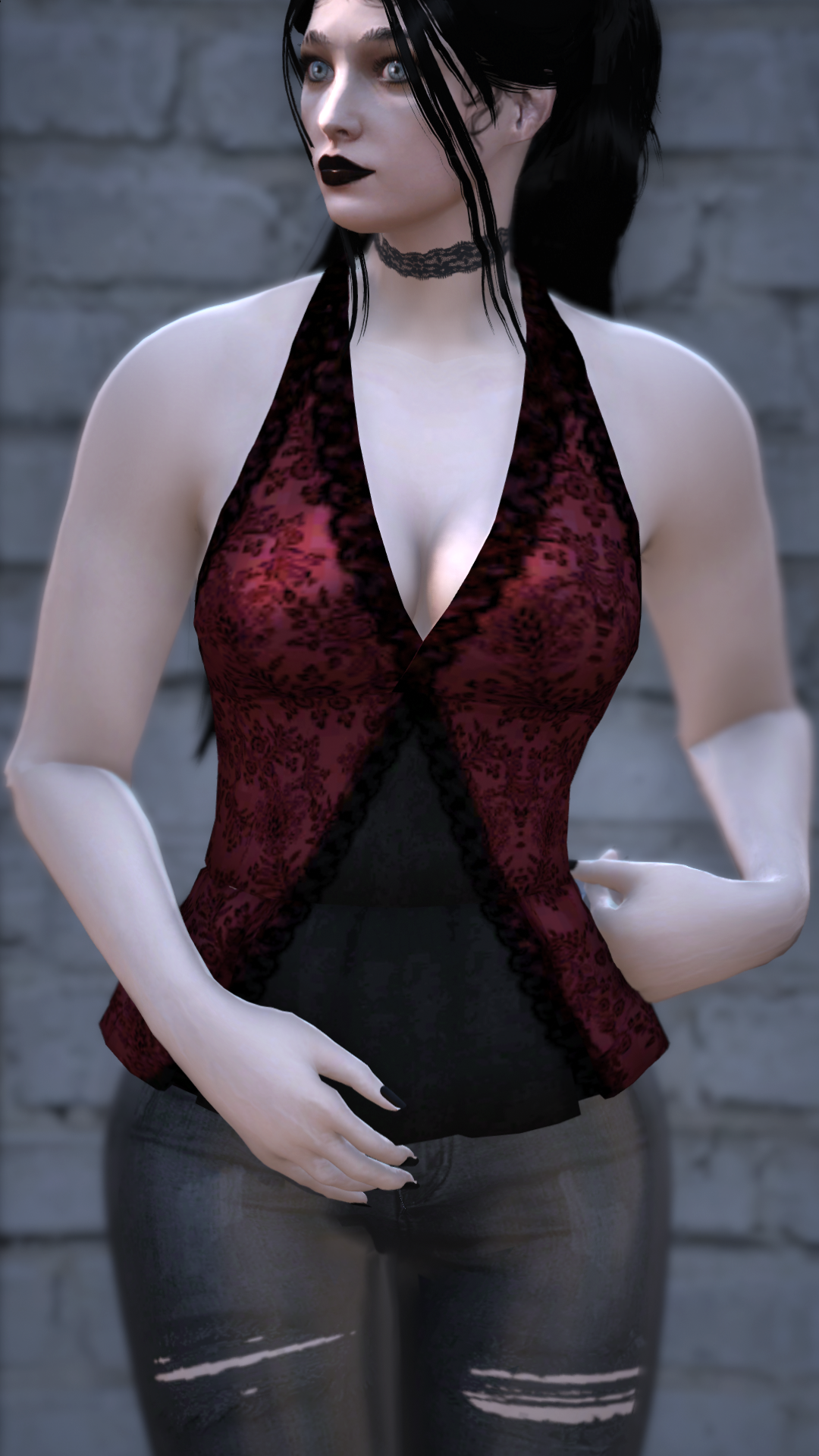 Thumbnail of Long Corset in Burgundy