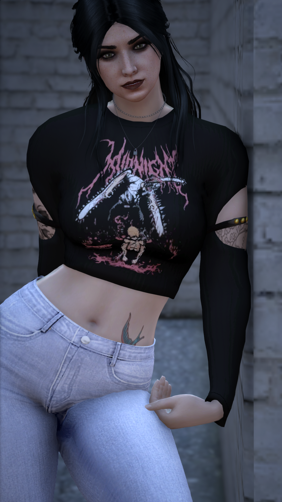 Thumbnail of Longsleeve Crop-Top in Chainsaw-man