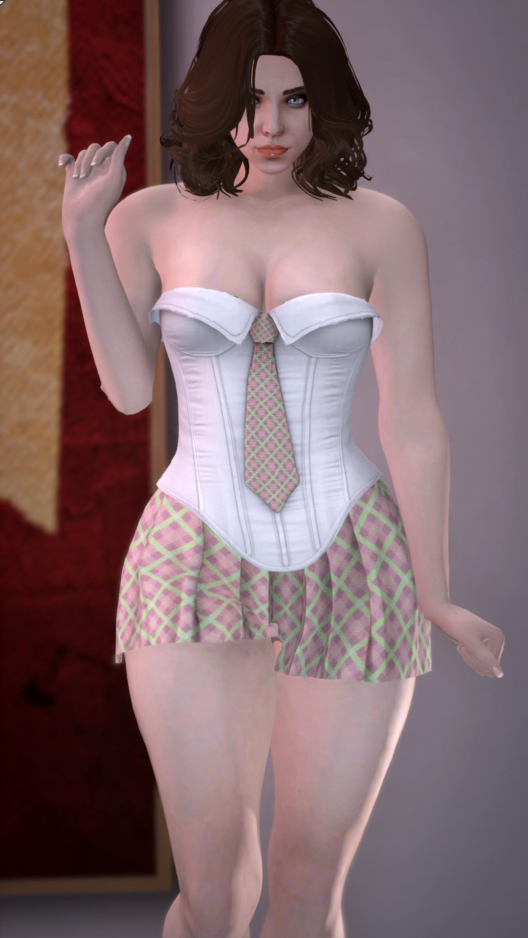 Thumbnail of Mini schoolgirl dress in Cream