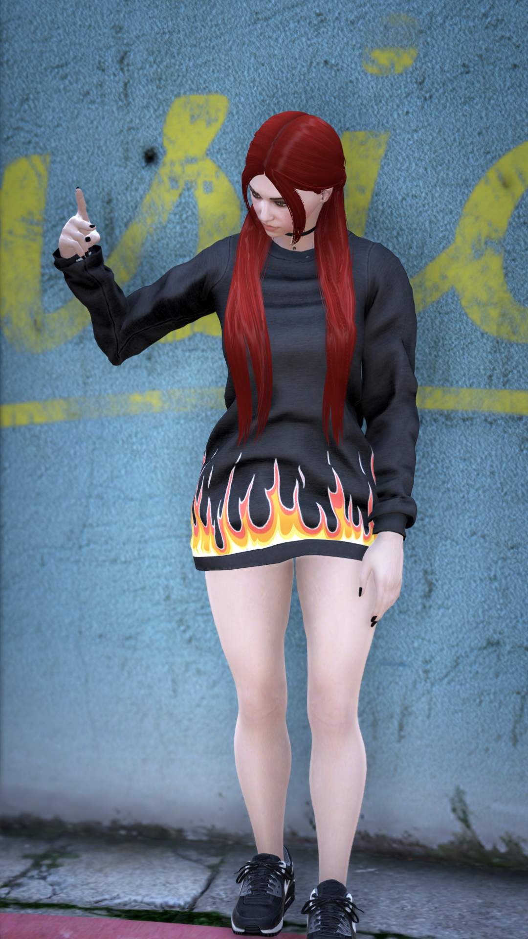 Thumbnail of Cozy Grunge Sweater in Fire