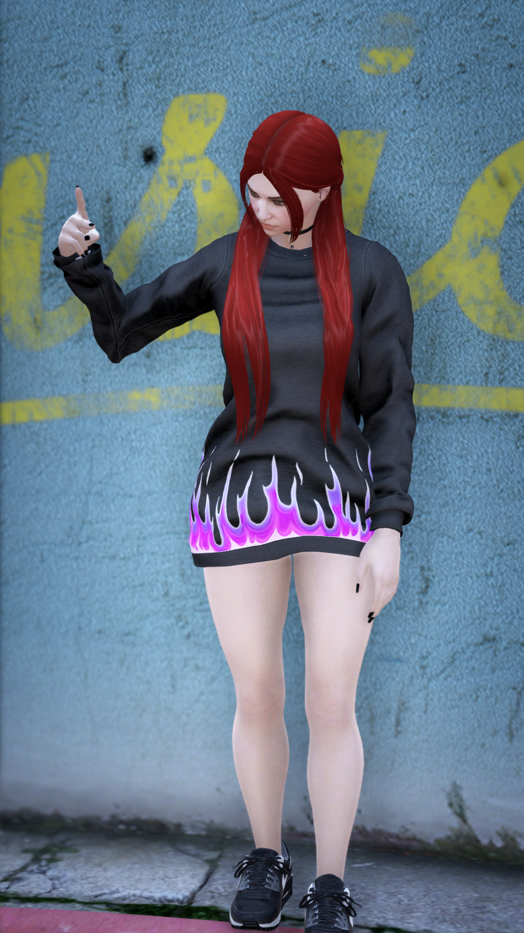 Thumbnail of Cozy Grunge Sweater in Fire-P