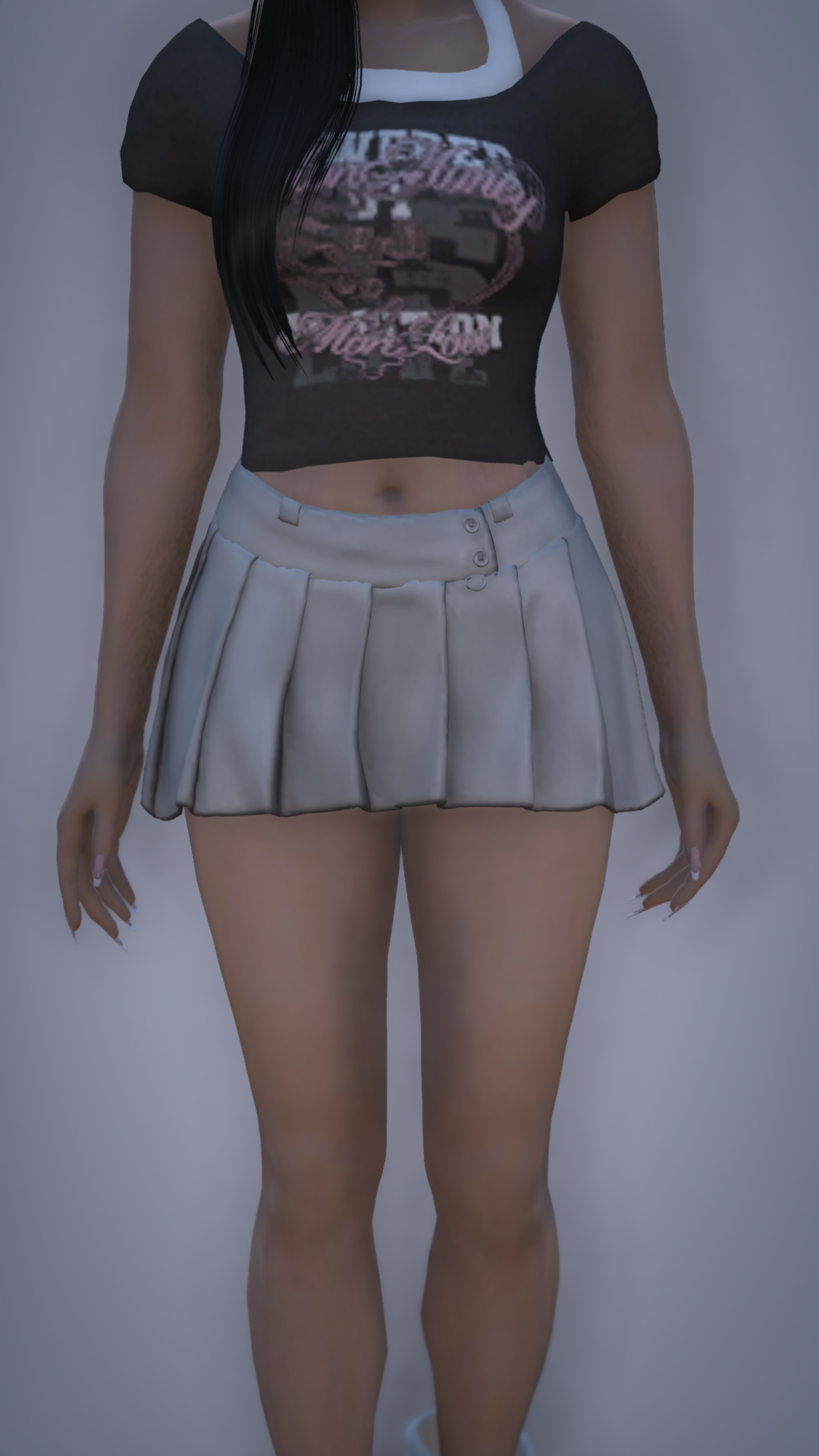 Thumbnail of Campus Pleated Mini Skirt in Gray