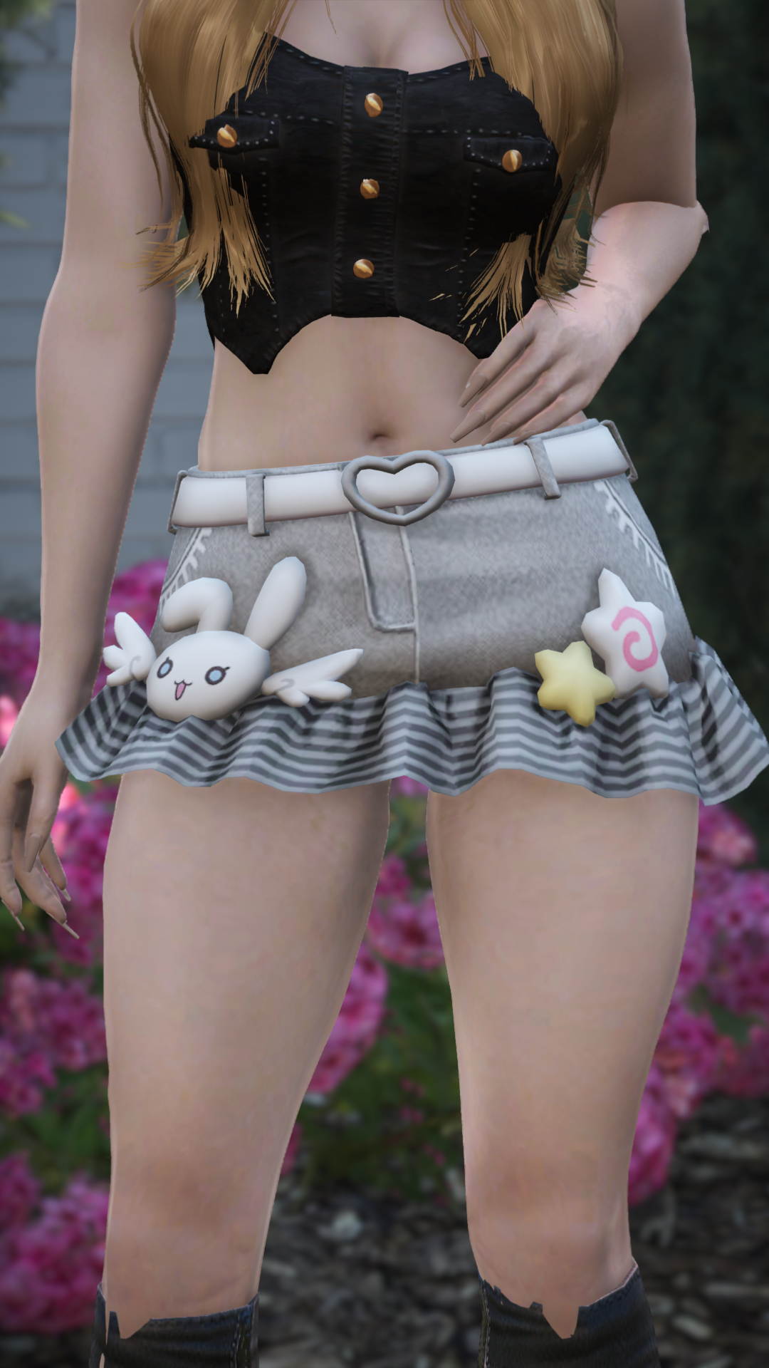 Thumbnail of Kawaii Bunny Ruffle Miniskirt in Gray