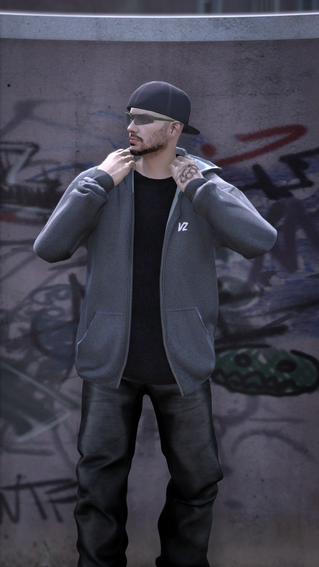 Thumbnail of Vibez Zip Hoodie in Gray