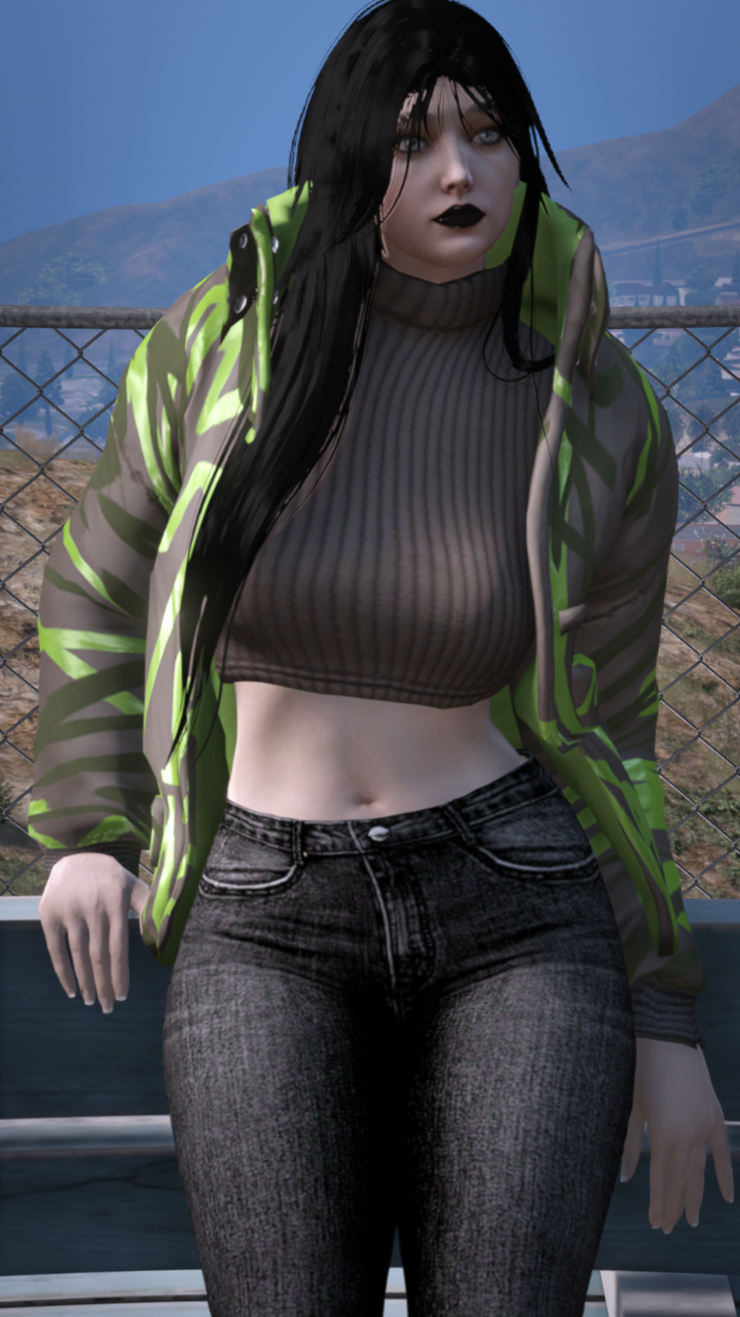Thumbnail of Jacket & Ribbed Crop Top Set in Green
