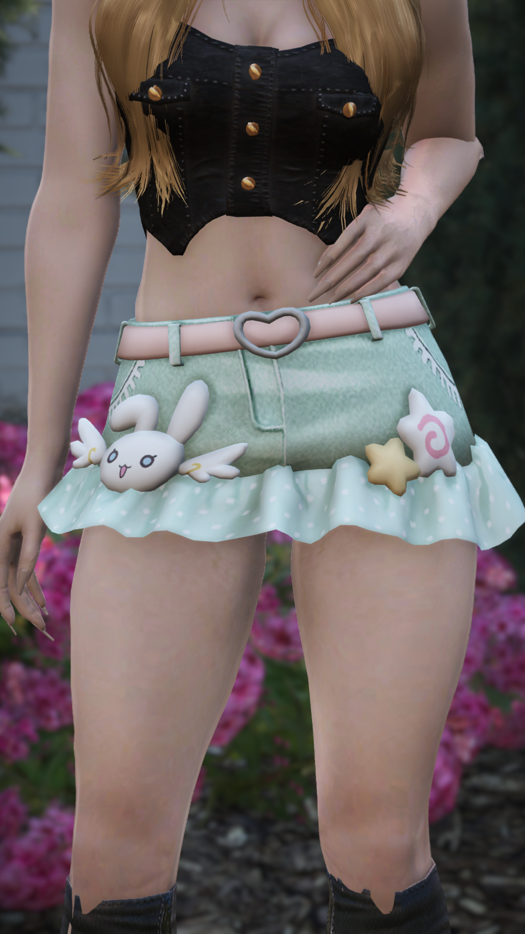 Thumbnail of Kawaii Bunny Ruffle Miniskirt in Green