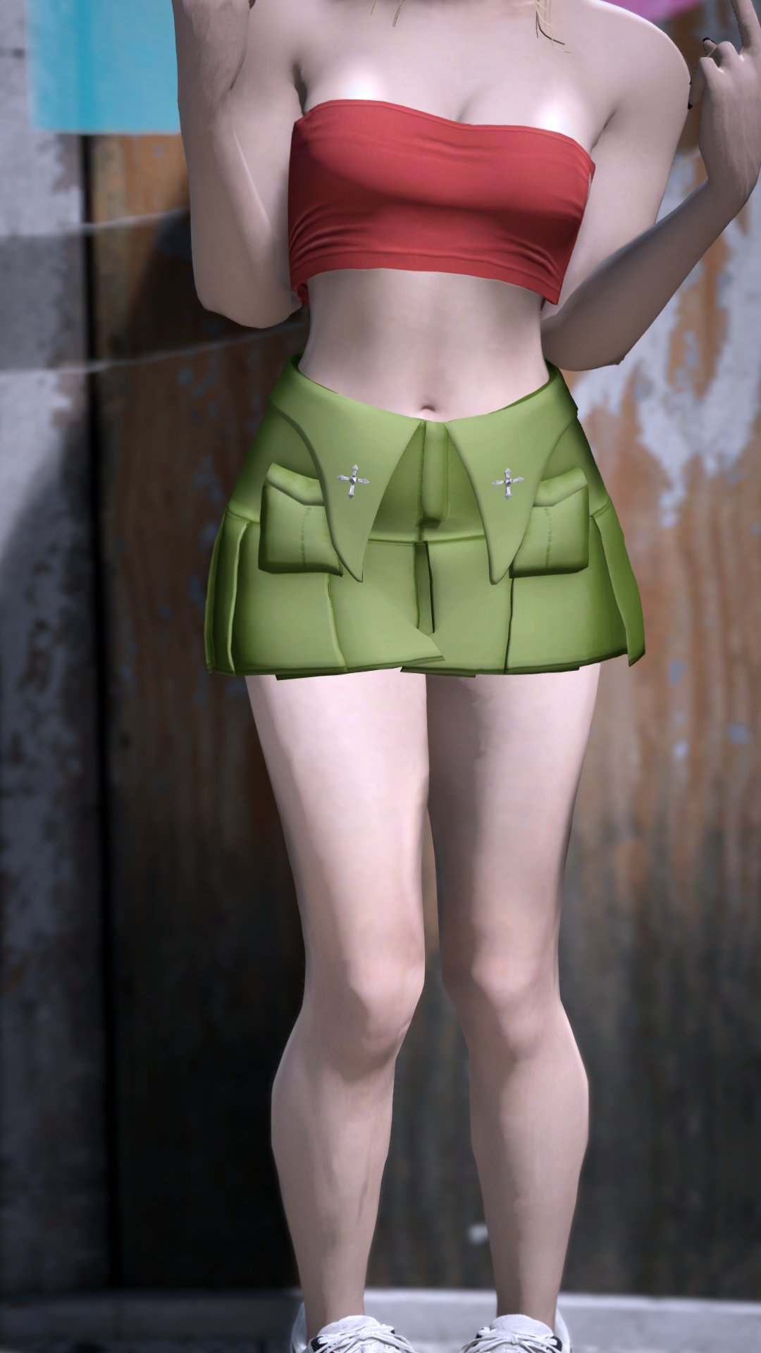 Thumbnail of Cross Pocket Skirt in Green