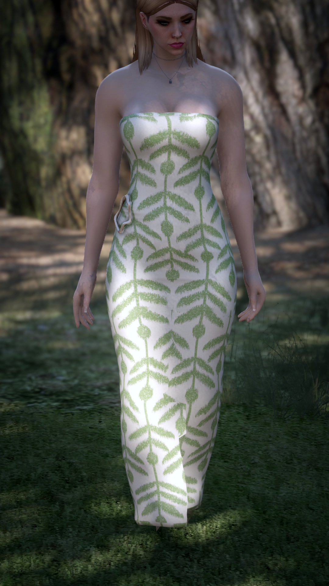 Thumbnail of Strapless Maxi Dress in Green