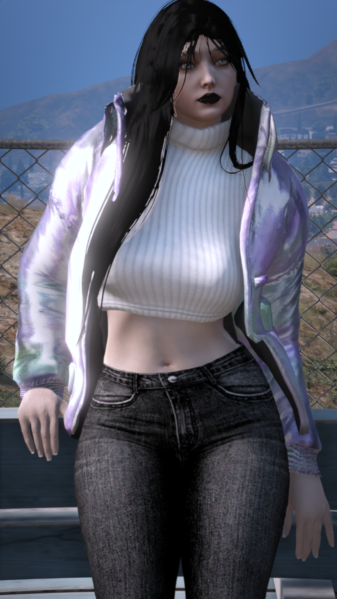 Thumbnail of Jacket & Ribbed Crop Top Set in Litmus