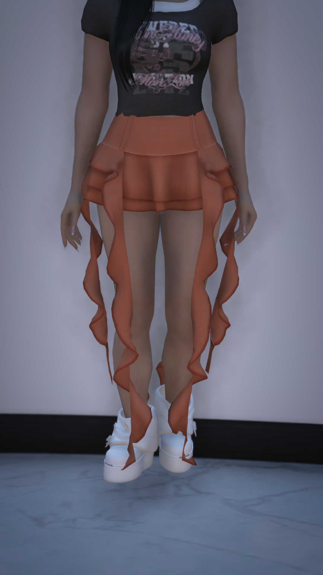 Cascade Ribbon Mini Skirt